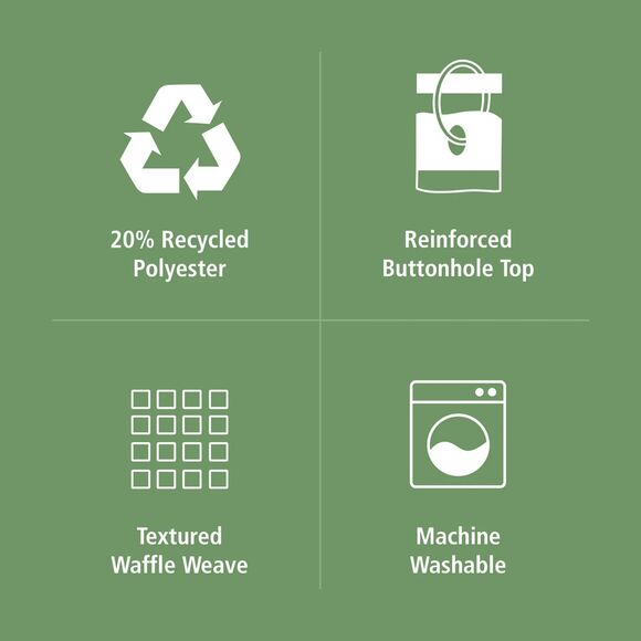 Eco-Basics Shower Set – White 72" x 72" 2 Piece Set, Embossed Curtain with Peva - Picture 9 of 12